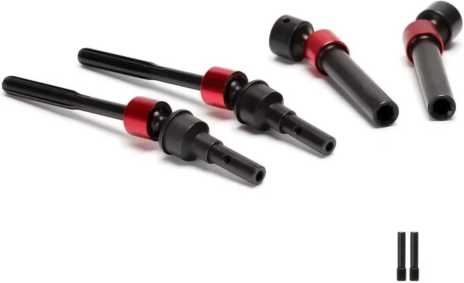 RC Car Drive Shafts for Traxxas 1/10 for E-Revo 2.0 for VXL 86086-4 Brushless Transmission Shaft 8652 8655 8650 8651 Splined Front Rear Center Drive Shaft RC Car Parts(Red)
