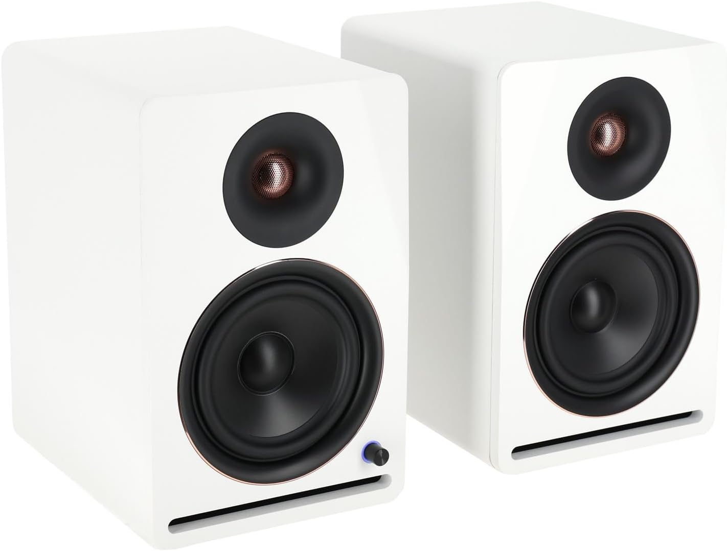 Rockville APM6W v2 Bundle: 6.5 in 400W Peak / 100W RMS Powered Studio Monitor Speakers, RVSM1 Pair Near-Field Stands, RRS190S Foam Monitor Isolation Pads 7.5 x 9.5 in, USB, Bluetooth, 3-Items