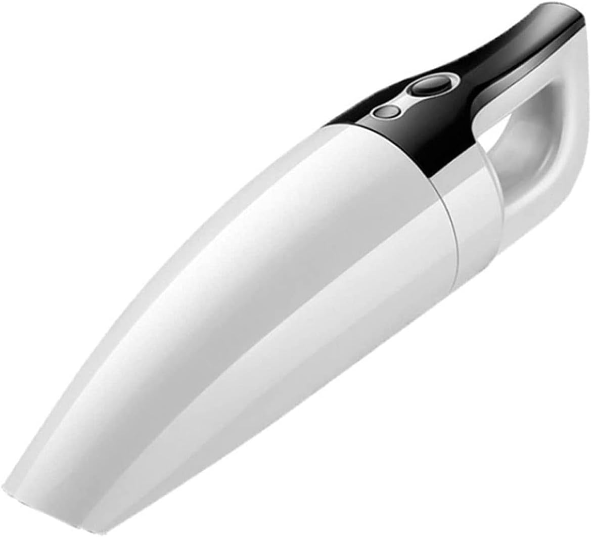 Dongng Handheld Vacuum Cleaner Cordless Hand Vacuum, 12V Portable Handheld Home Car Cleaning with 4000 PA High Power Quick Charge Energy-Saving and Silent (Color : White)