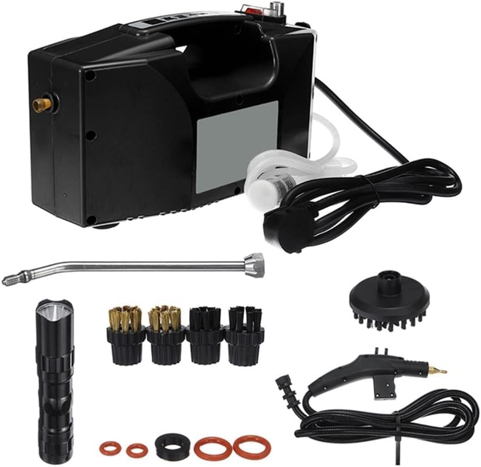 Haocloud 3000W High Pressure Steam Cleaner, Portable Handheld Steam Cleaner, Multi-Purpose Steam Cleaner For Kitchen, Bathroom, Upholstery, Carpets And Cars (Color : Black), gaoyun-1001