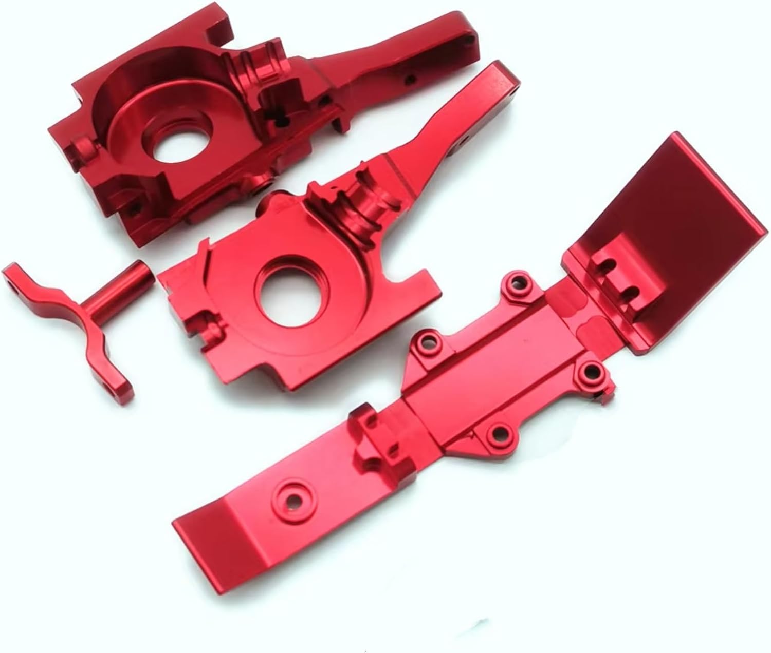 RC Models Components For Traxxas For Mini For E-Revo For Slash For Summit 7030X 7043 7037 1/16 Aluminum Front Bulkhead Gear Box And Skidplate(Red)
