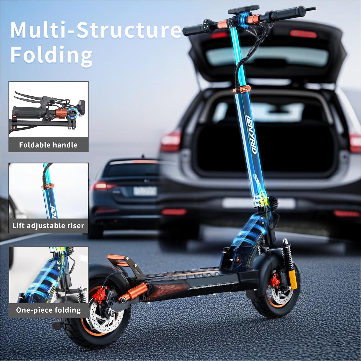 Electric Scooter for Adults,800W Motor Up to 20MPH & 30Miles Range Commuting Electric Scooter 10