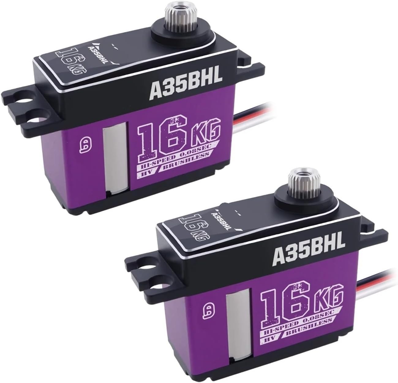 A35BHL Programmable Brushless 16KG 0.08Sec HV Metal Gear Mini Digital Servo(A35BHL x2)