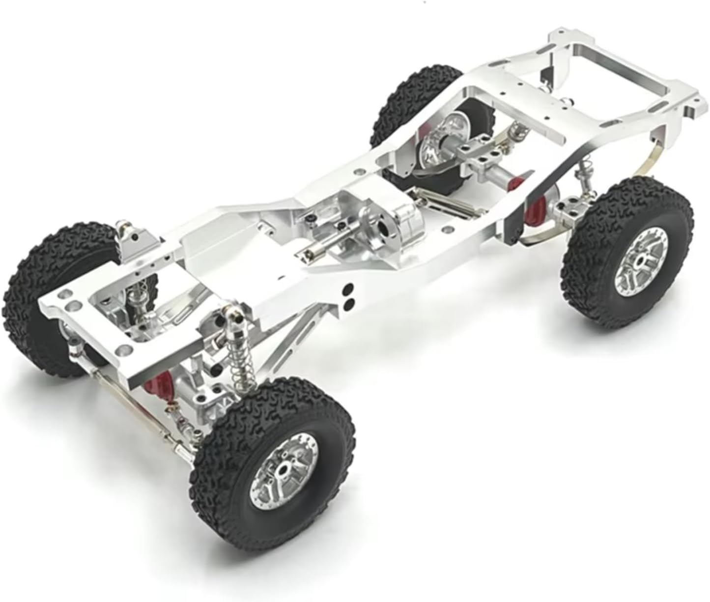 RC Car Frame Parts For MN For MN82 LC79 1/12 Metal Chassis RC Car Trucks Off-Road Vehicles Tracked Parts Accessory Upgrades Replacement And Repair(Silver)