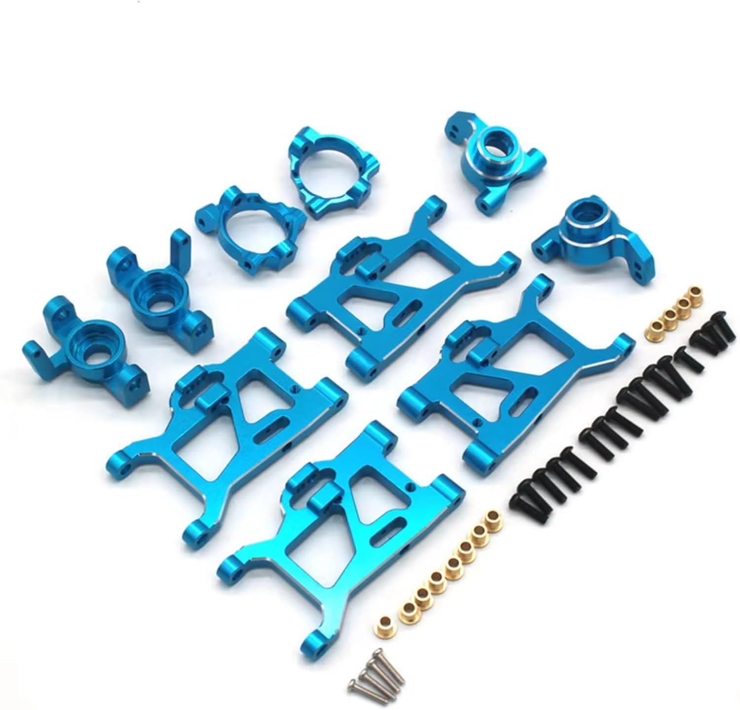 RC Car Swing Arm for ZD MT16 Jiusi MT14R PT14R 1/14 Metal for Swing Arm Steering Cup Set for Racing RC Car Vehicle Models Spare Part Upgrated Accessories(Blue)