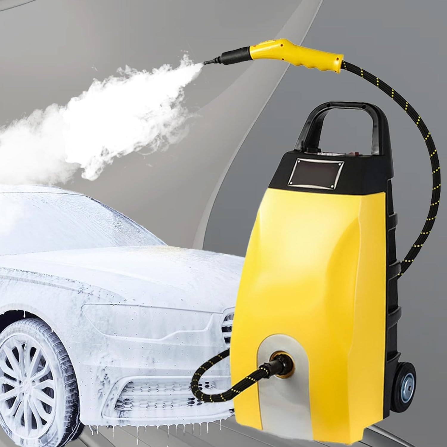High-Temp Steam Cleaner, 15S Heat-Up, 3.5L Tank, 2500W Steamer for Cleaning, Portable Steamer for Cleaning With 6 Accessories, Steam Cleaner for Home, Car, Dirt, Grease, Grout, Tile, Couch Yellow