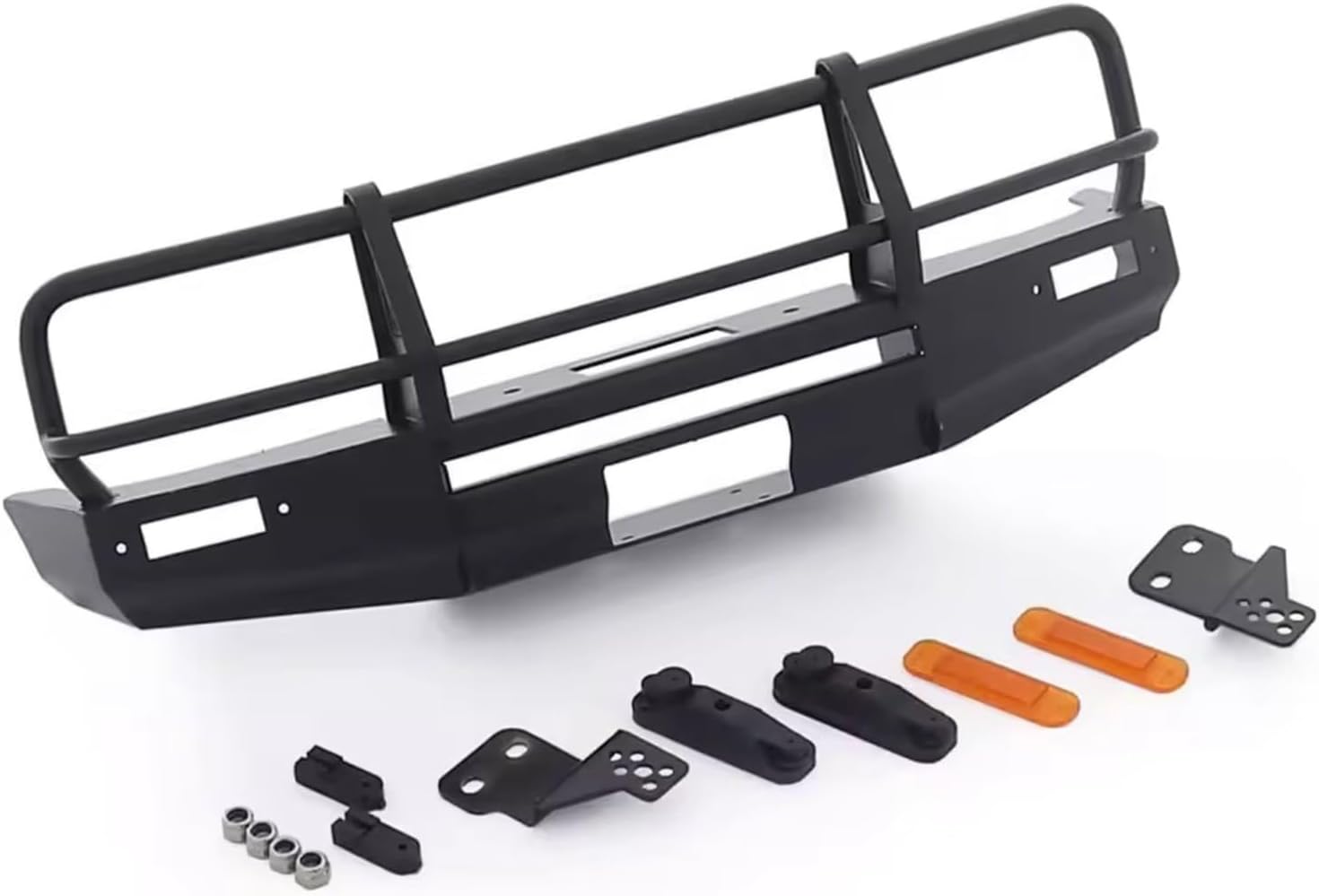 for RUN80 for Chassis for LC80 Body for SCX10 for TRX4 1/10 Scale ARB Bull Bars Metal Tube Front Winch Bar Bumper RC Crawler Upgrade Parts RC Car DIY Parts(A)