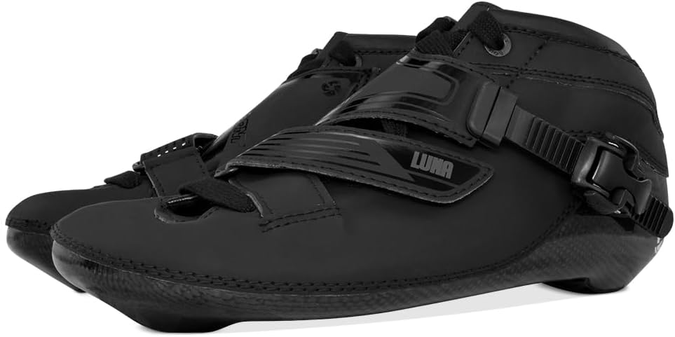 Bont Inline Speed Skating Racing Package - Luna Skate Boot + 2PF 6061 Frame + Elemental Wheels + ABEC7 Bearings - Youth - Boys - Girls - Men - Women