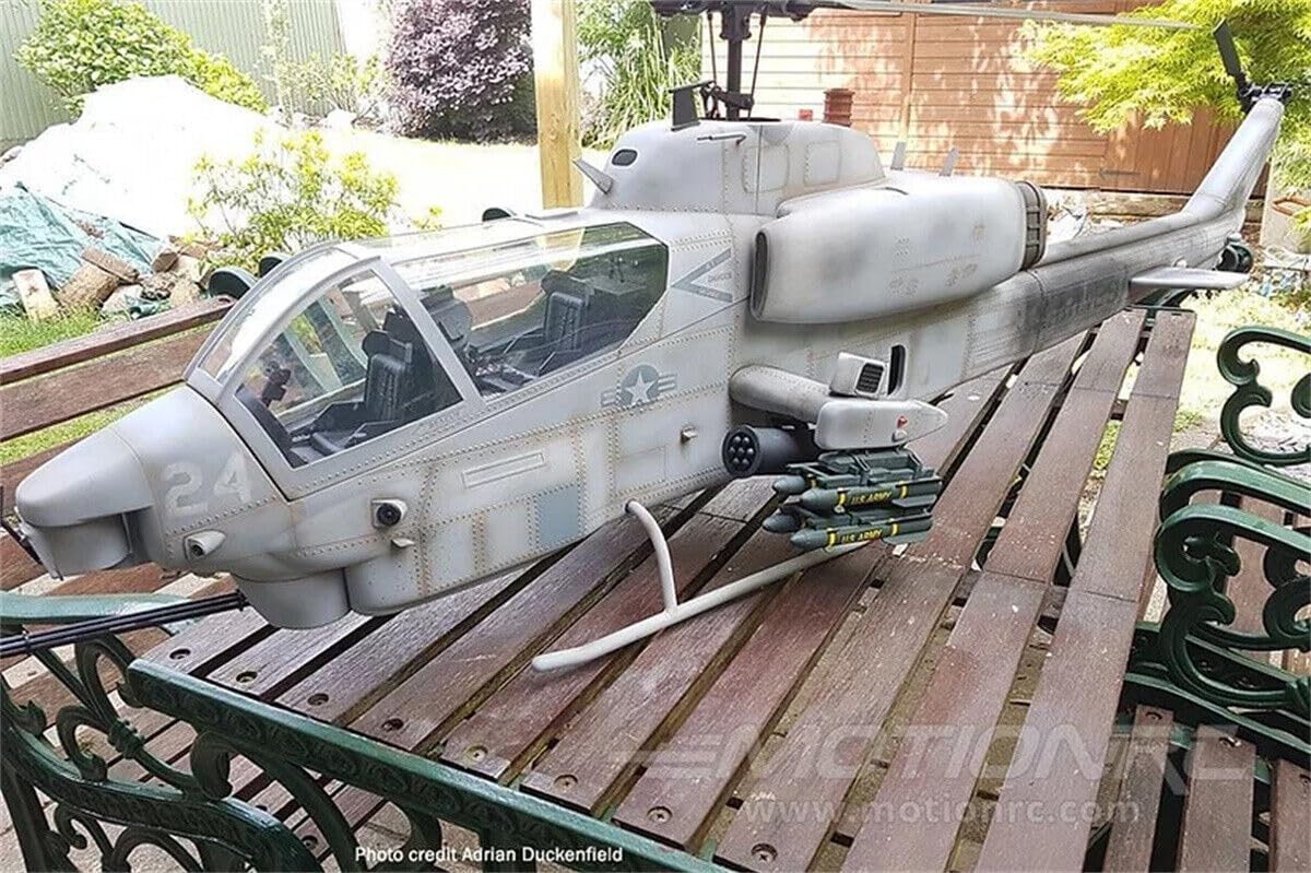 Cobra Navy AH-1W 700 ARF RC Helicopter Fuselage AH-1 Gray with Scale Rotor Head