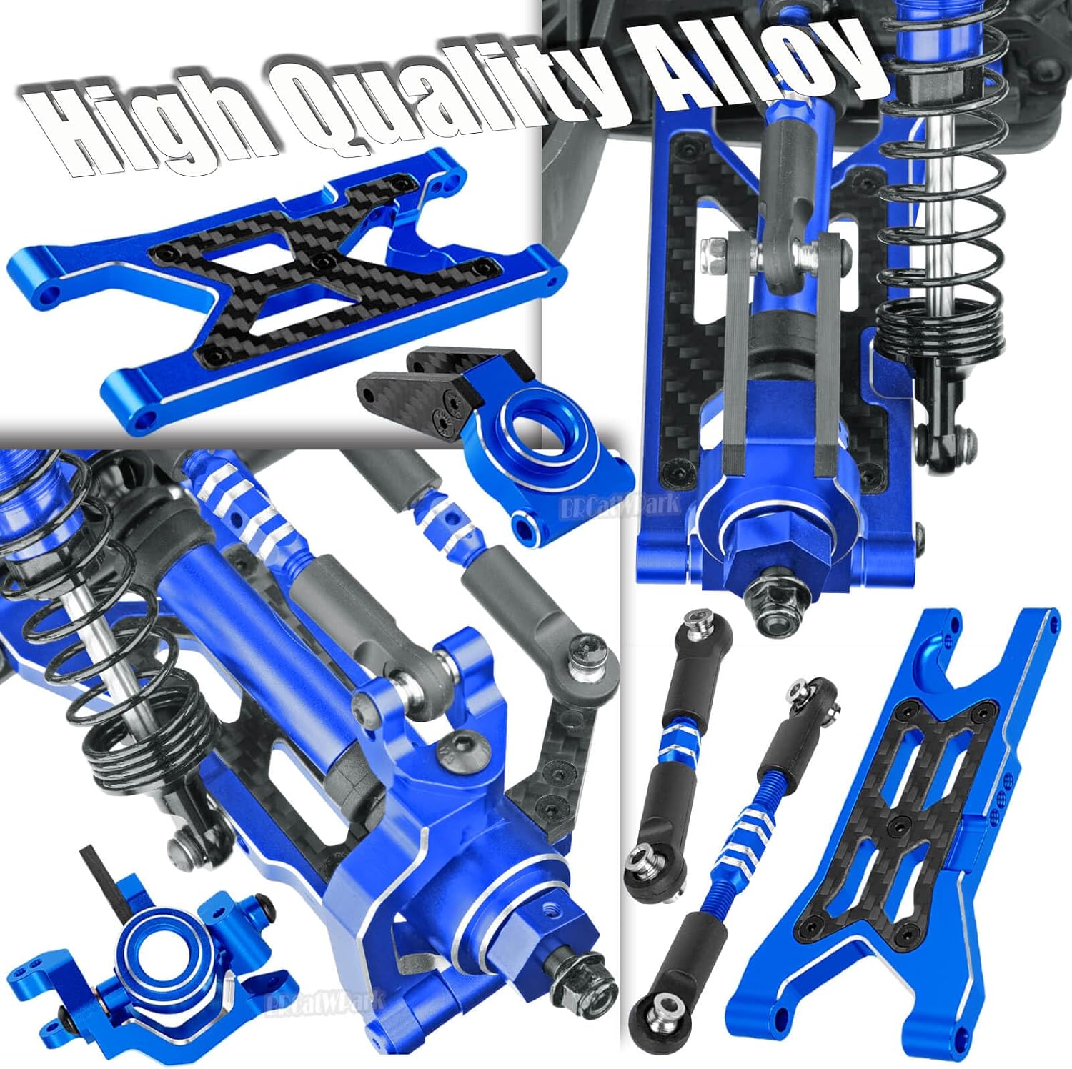 RC Upgrades Part for 1/10 Granite/Senton 3S & Mega550,Shock,Links,A-Arm,Caster Block,Steering Blocks,Stub Axle Carriers,Gearbox,Covers,Center Driveshaft,CVD Axles,Support,Spline,Steering,57TGear,Blue