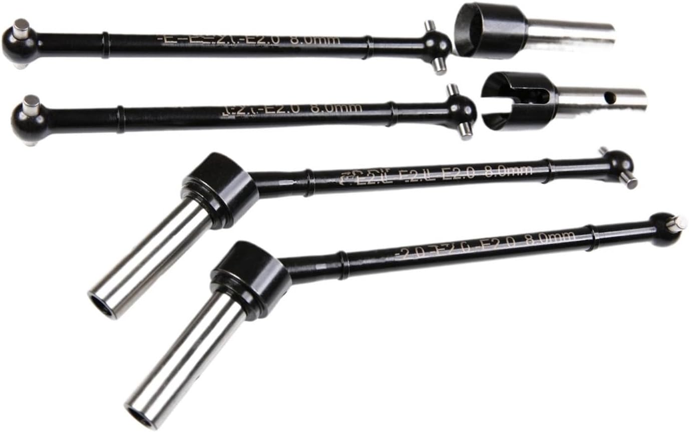RC Car Drive Shafts for Losi for DBXL-E 2.0 1/5 RC Car Front Rear Driveshaft Steel Dogbone Joint Transmission Shaft Set Upgrade RC Car Parts(Front and Rear)