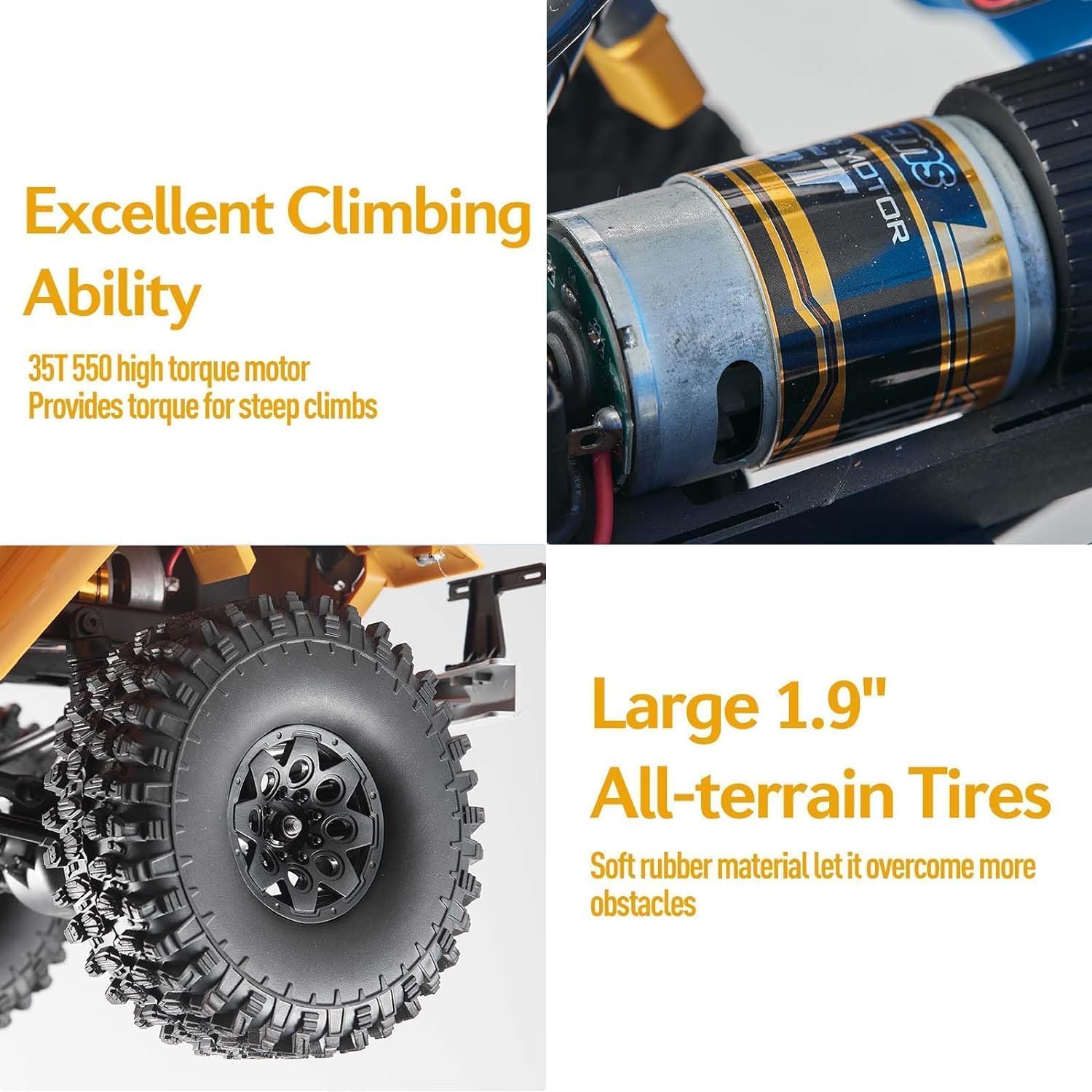 FCXㅤ FMS 1/10 RC Crawler FJ40 Toyota Land Cruiser, Model Car Hobby 4x4 Offroad RC Rock Crawler with Remote Control Lighting, 550 Motor for Adults, RS (Blue)