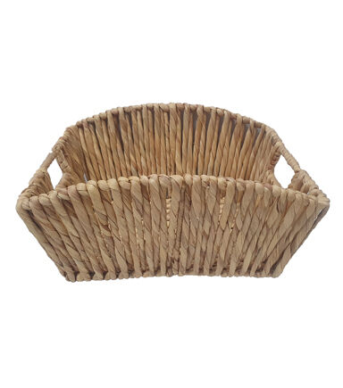 16 x 12 Natural Water Hyacinth Woven Basket by Place & Time