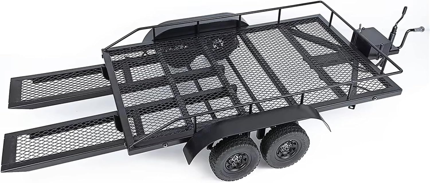 RC Cars Crawler Parts Compatible with Axial for SCX10 Truck for Model Upgrade Parts Accessories 1/10 RC Car Crawler 1 Set Metal Hitch Mount Trailer Kit(Style 2)