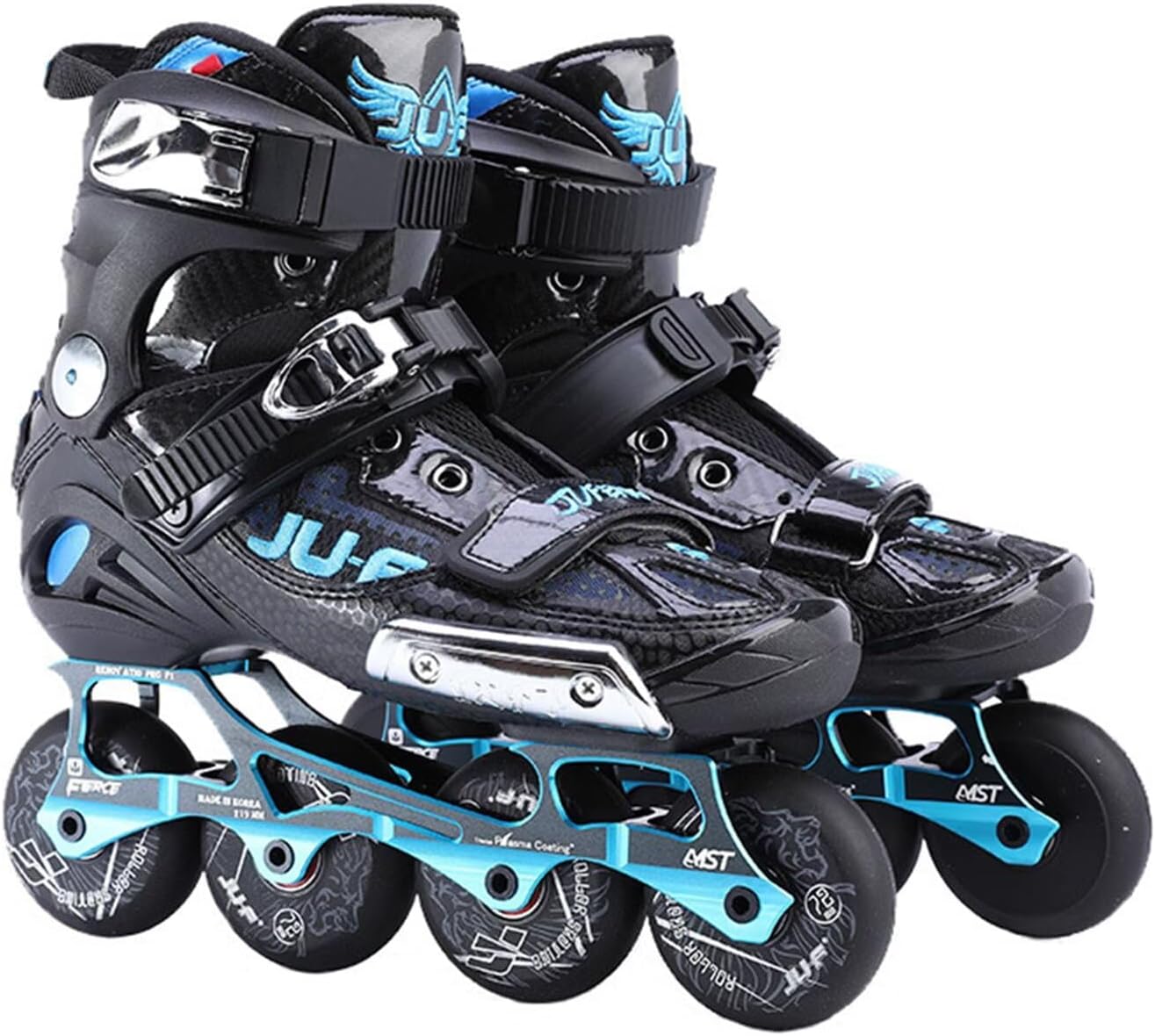 Inline Racing Skate for Men and Women 4 Wheel Single Row Fancy Roller-Skates Professional Club Stunt Fitness Outdoor Indoor