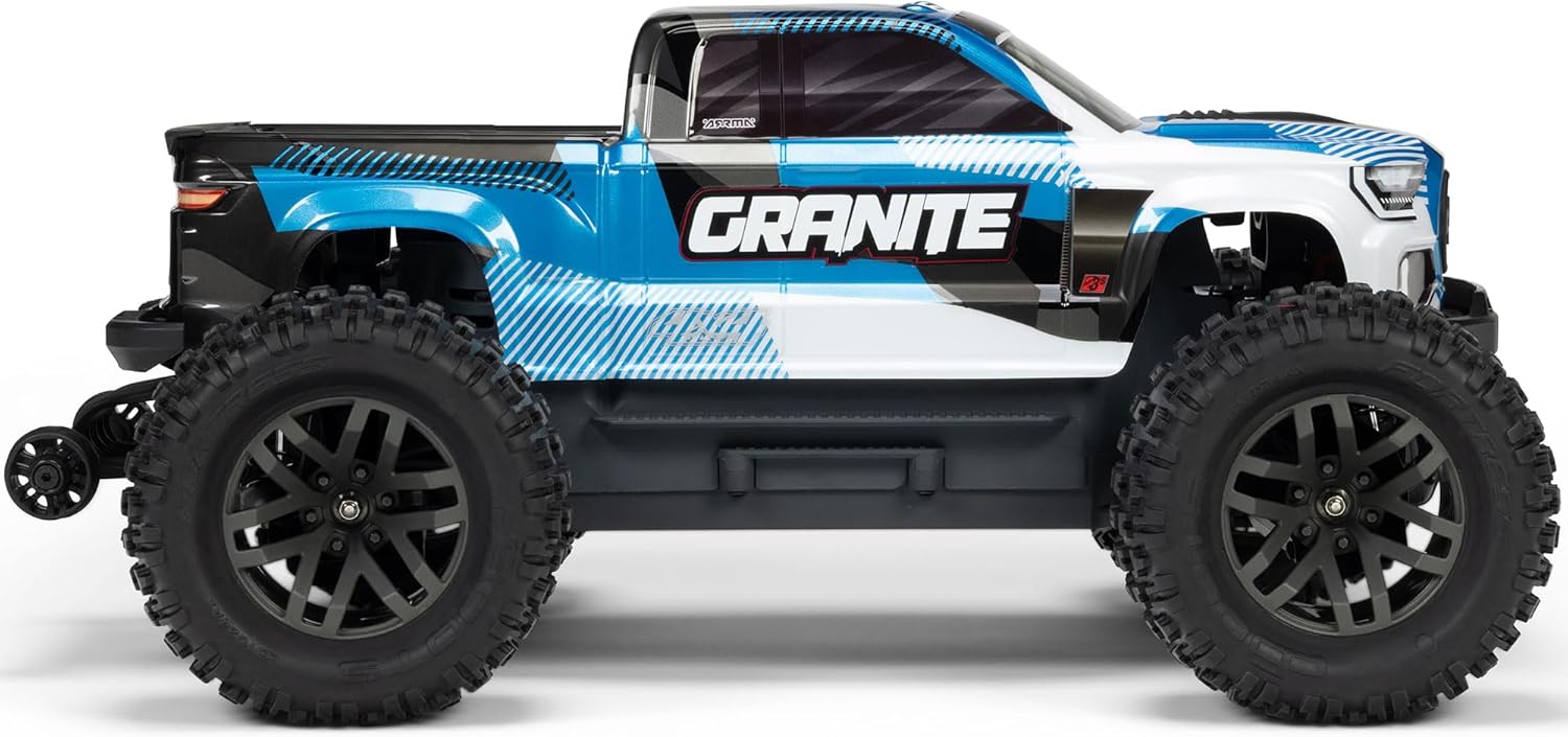 ARRMA RC Truck 1/10 Granite 4X4 223S BLX BRUSHLESS Monster Truck RTR with DSC, Blue, ARA4302V4T1