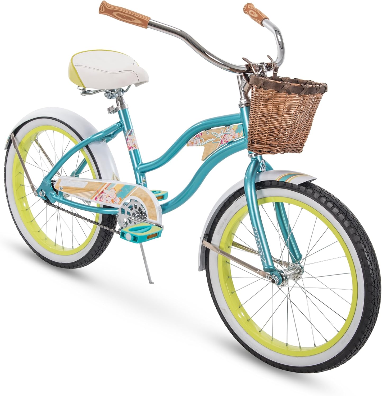 Huffy Panama Jack Girl's Beach Cruiser Bike, Pool Blue, 20 inch