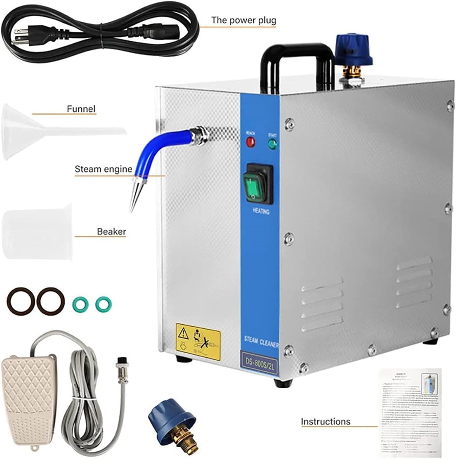 Commercial Jewelry Steam Cleaner,Gemstone Cleaning Machine,4L Jewelry Steam Cleaner, Stainless Steel, 135℃ Steam Temperature