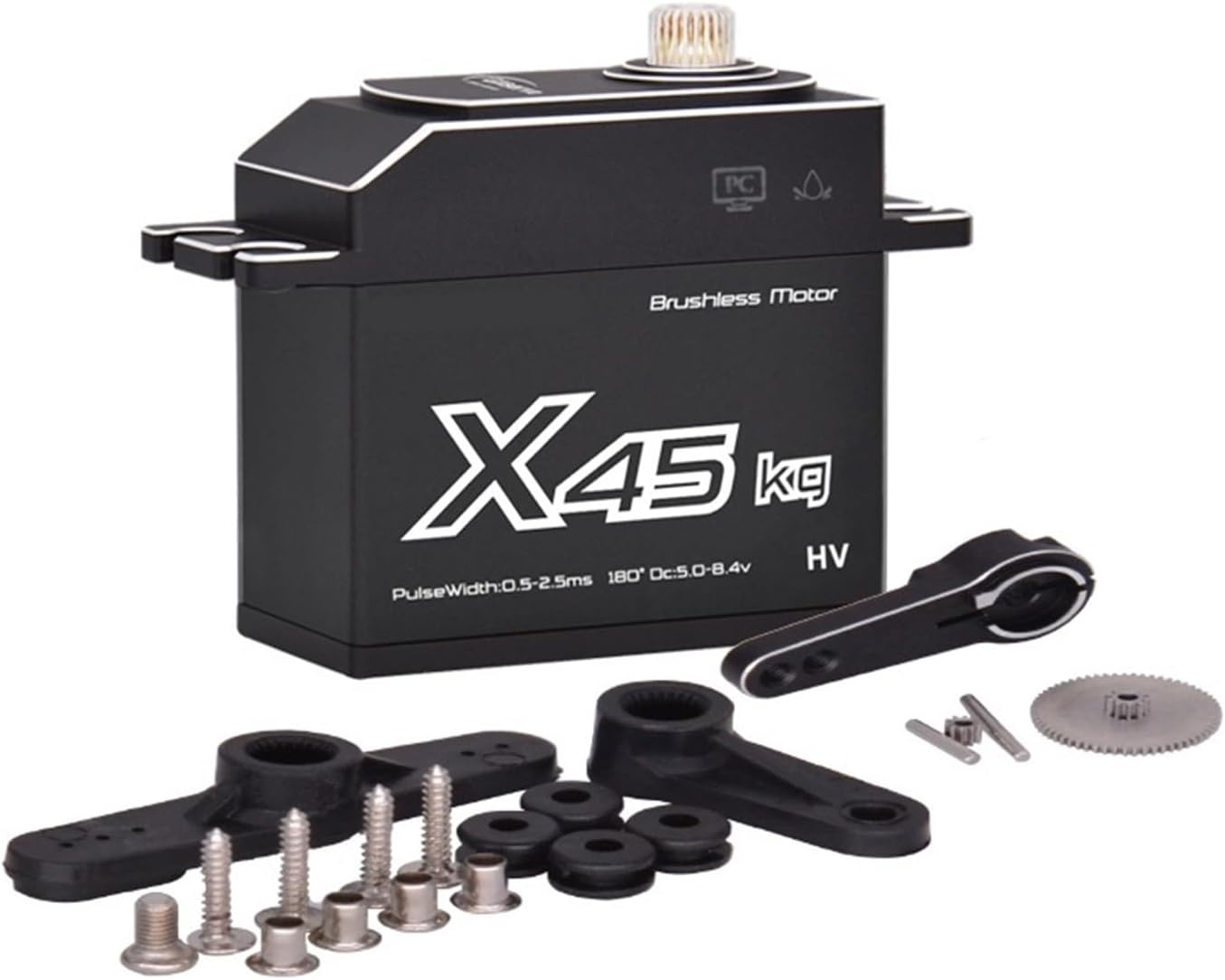 High Torque brushless 45KG servo high Speed CNC Aluminum Shell Full Metal Gear Cover Waterproof