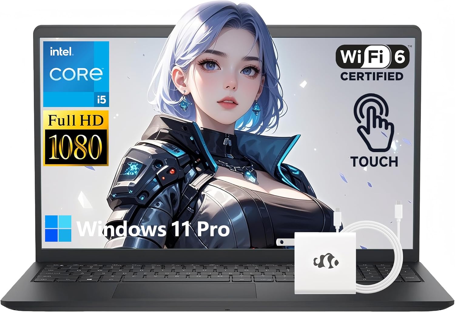 Dell Touchscreen Laptop, Intel 10-Core i5-1334U(Beat Ryzen 7 7730U, Up to 4.6GHz), 64GB RAM 2TB SSD, Win 11 Pro WiFi6 Long Battery Life, 15.6