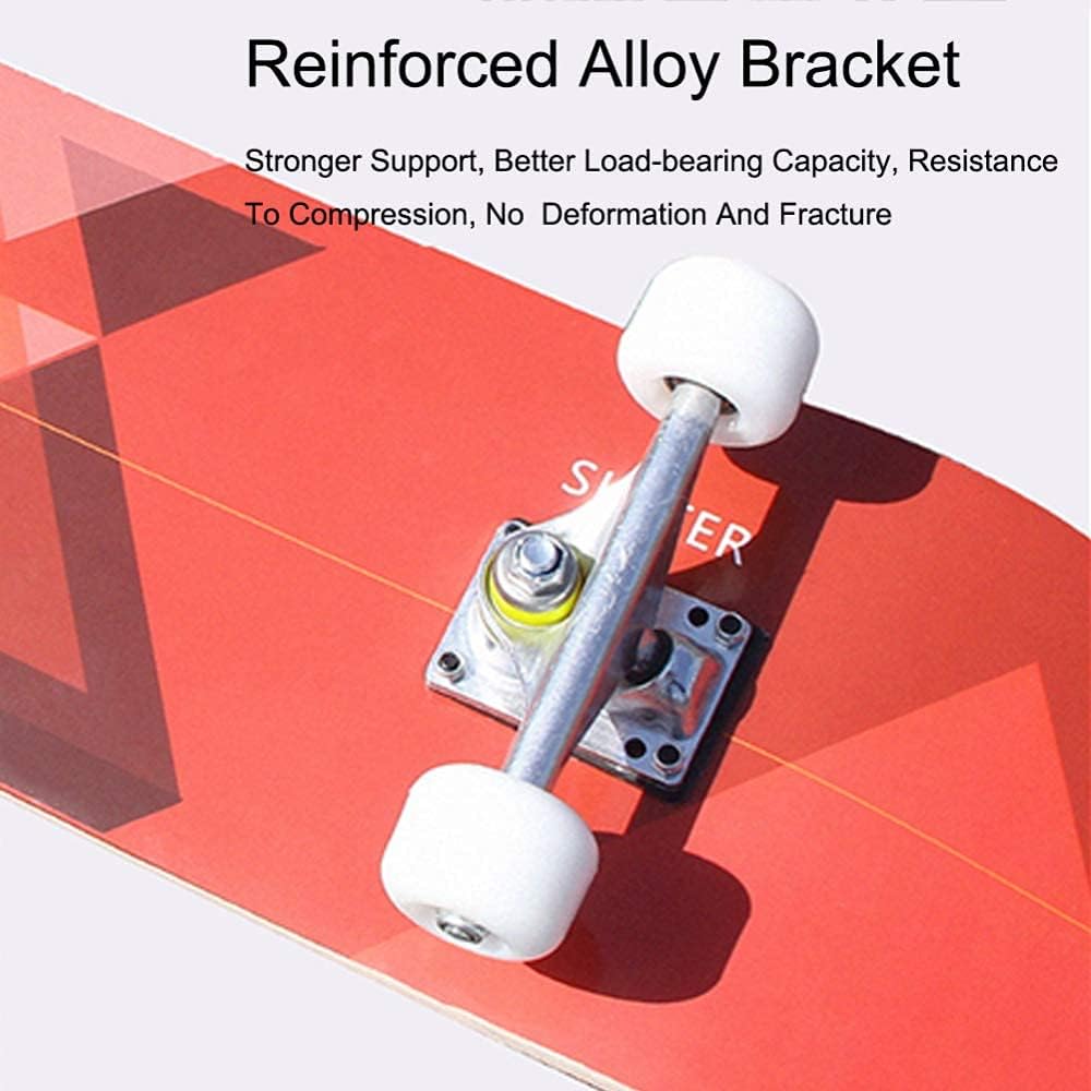 Skateboard Complete for Kids Teens Adults Beginners Double Kick Maple Deck Concave Cruiser Skateboard Birthday Gift for Boys Girls 80 x 20 cm