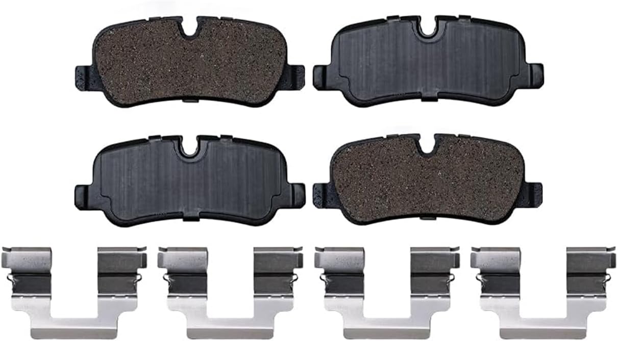 Detroit Axle - Brake Kit for 2010-2016 Land Rover LR4, 2010-2013 Range Rover Sport Drilled & Slotted Brake Rotors and Ceramic Brakes Pads 2011 2012 Front and Rear Replacement