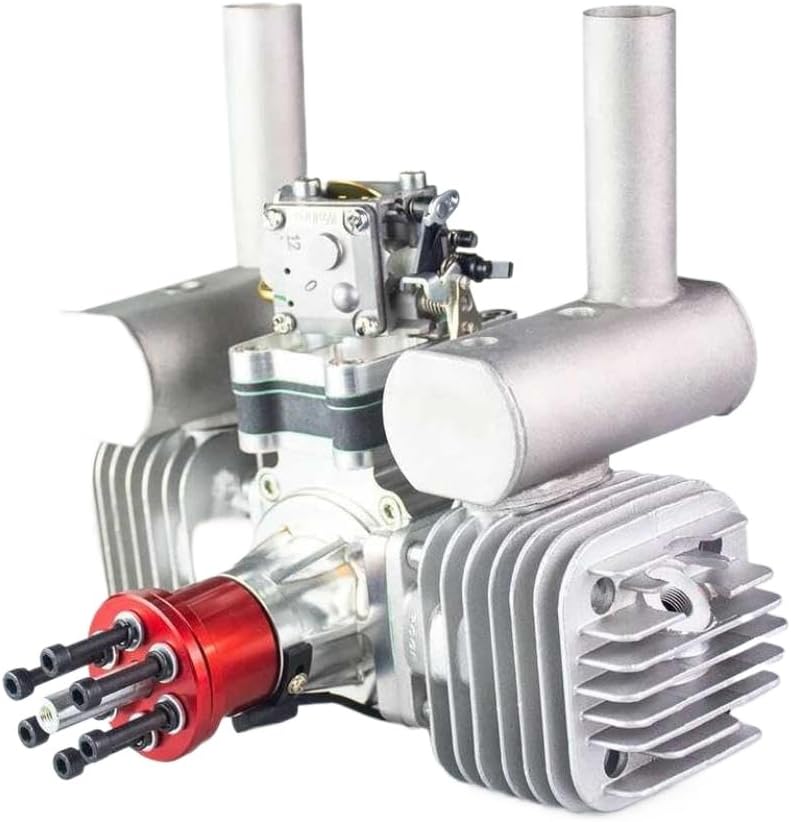 120cc Twin Cylinder Petrol Engine with Ignition Spark Plug for RC Model Airplane Compatibility(RCGF 120CC T)