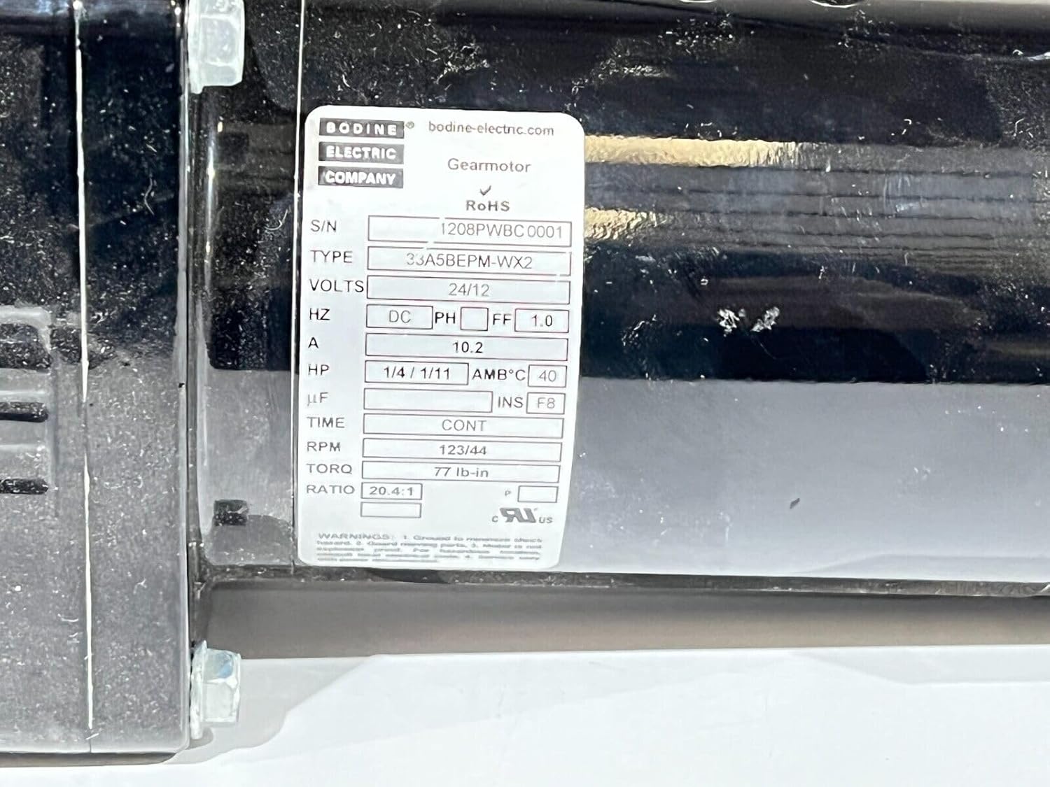 #US Electric Model 1408-33A-WX Series 12/24V DC Parallel Shaft