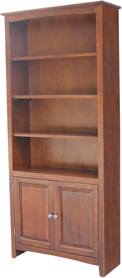 International Concepts Shaker Bookcase-72 H Bookcase, Espresso
