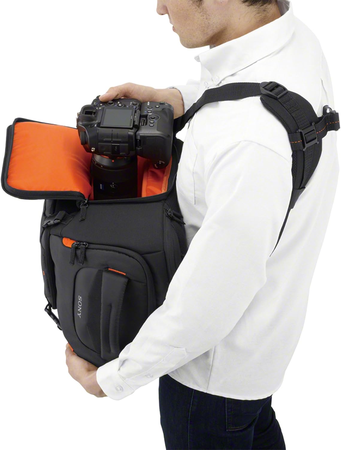 Sony LCSBP3 DSLR System Backpack with Laptop Storage, (Black),Large