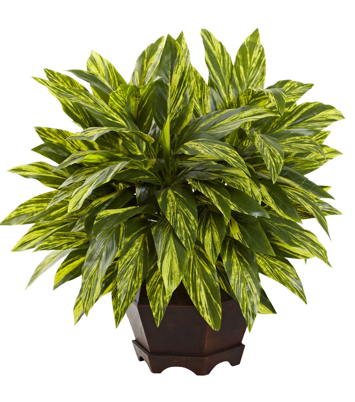 Nearly Natural 20 Tradescantia Plant With Black Hexagon Planter