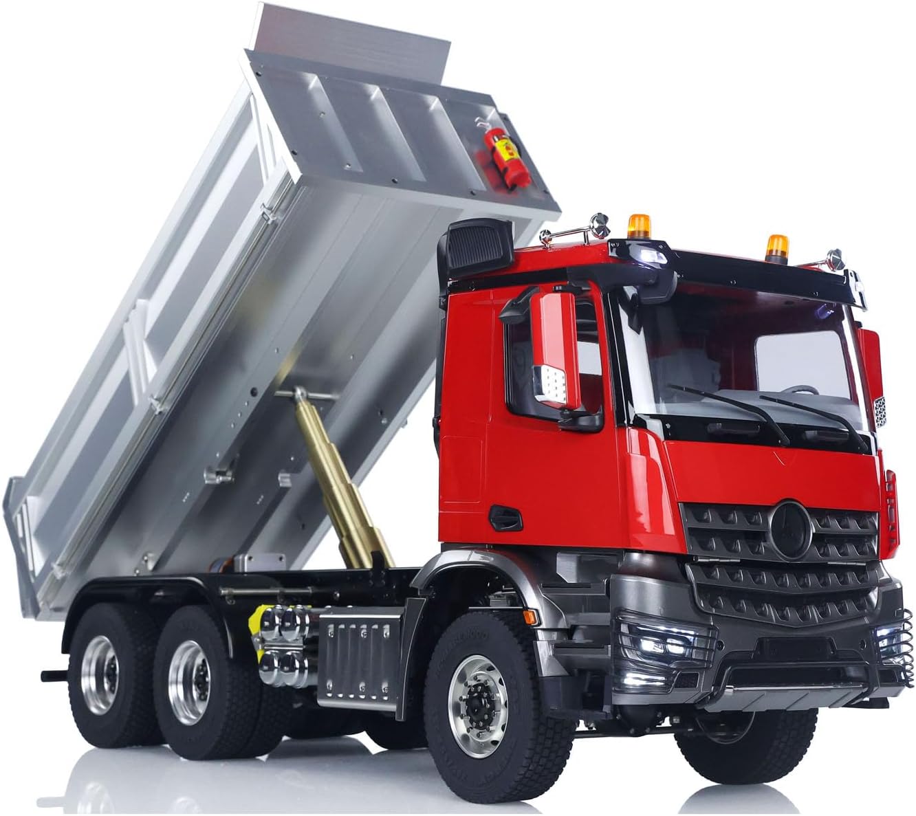 TOUCAN RC HOBBY 1/14 RC Hydraulic Dumper Truck 3348 6WD Metal Chassis Radio Controlled Tipper Differential Axle Light Sound HotRC Radio 2025T Metal for Ages 14+