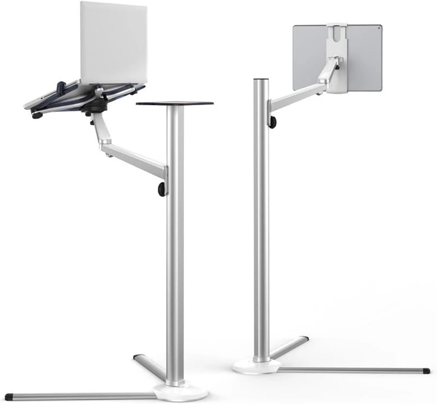 UP-8 multifunctional computer floor stand, suitable for all laptops with adjustable height/angle, with mouse tray