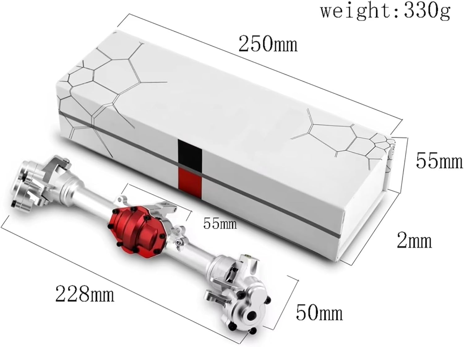 RC Upgrade Accessories for YiKong for YK4082 for YK4083 for Absima for Yucatan for CR1.8 1/8 Metal Front and Rear Portal Axle Housing Gear Cover(Front)