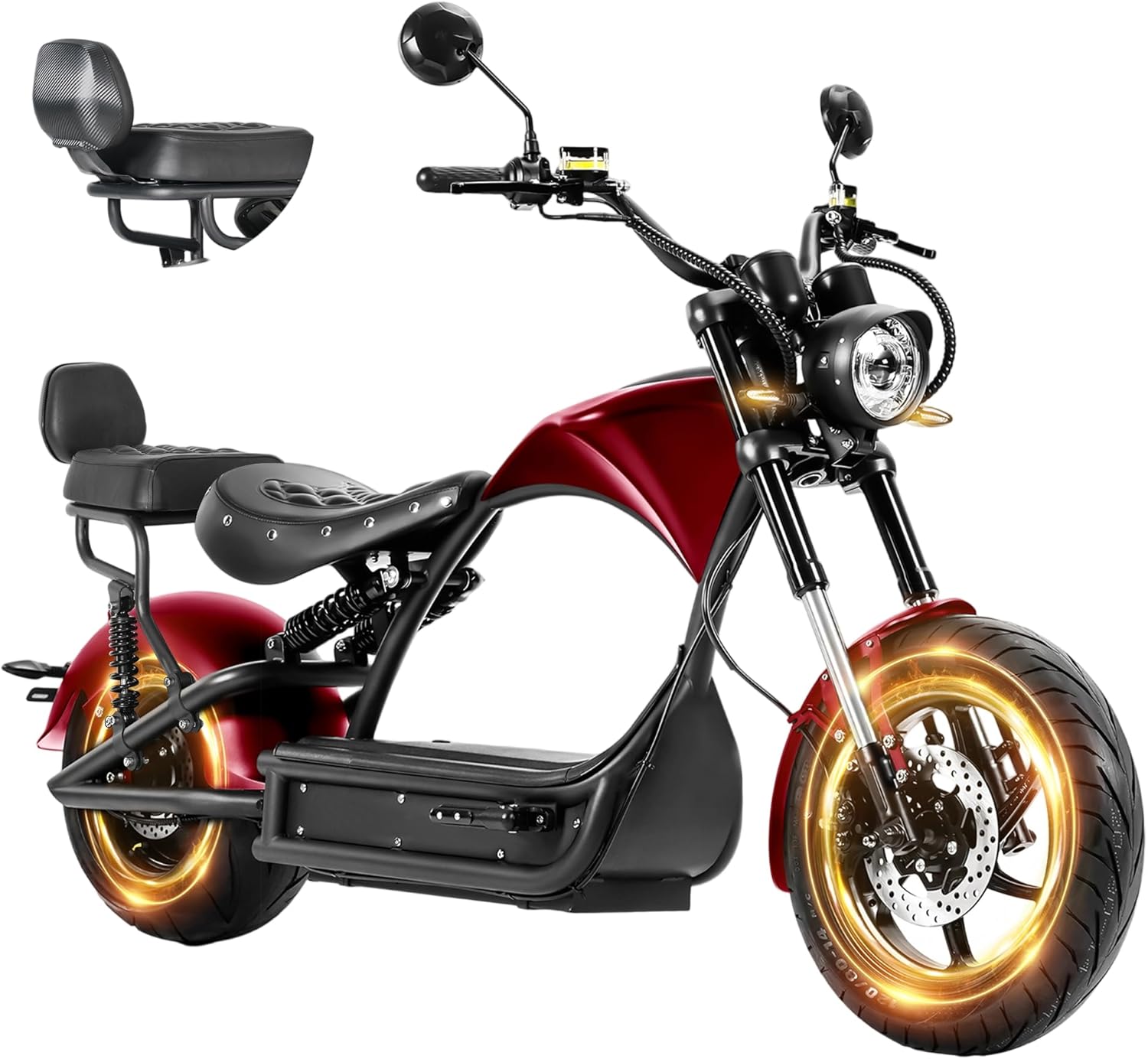 eAhora [2026 Version] M1P Pro Max/M1P Pro/M1P Electric Motorcycle for Adults, Peak 6000W Motor 55 MPH, 50Ah Battery, 50 Miles Range Full Suspension Dual Hydraulic Brakes, Street Legal Electric Scooter