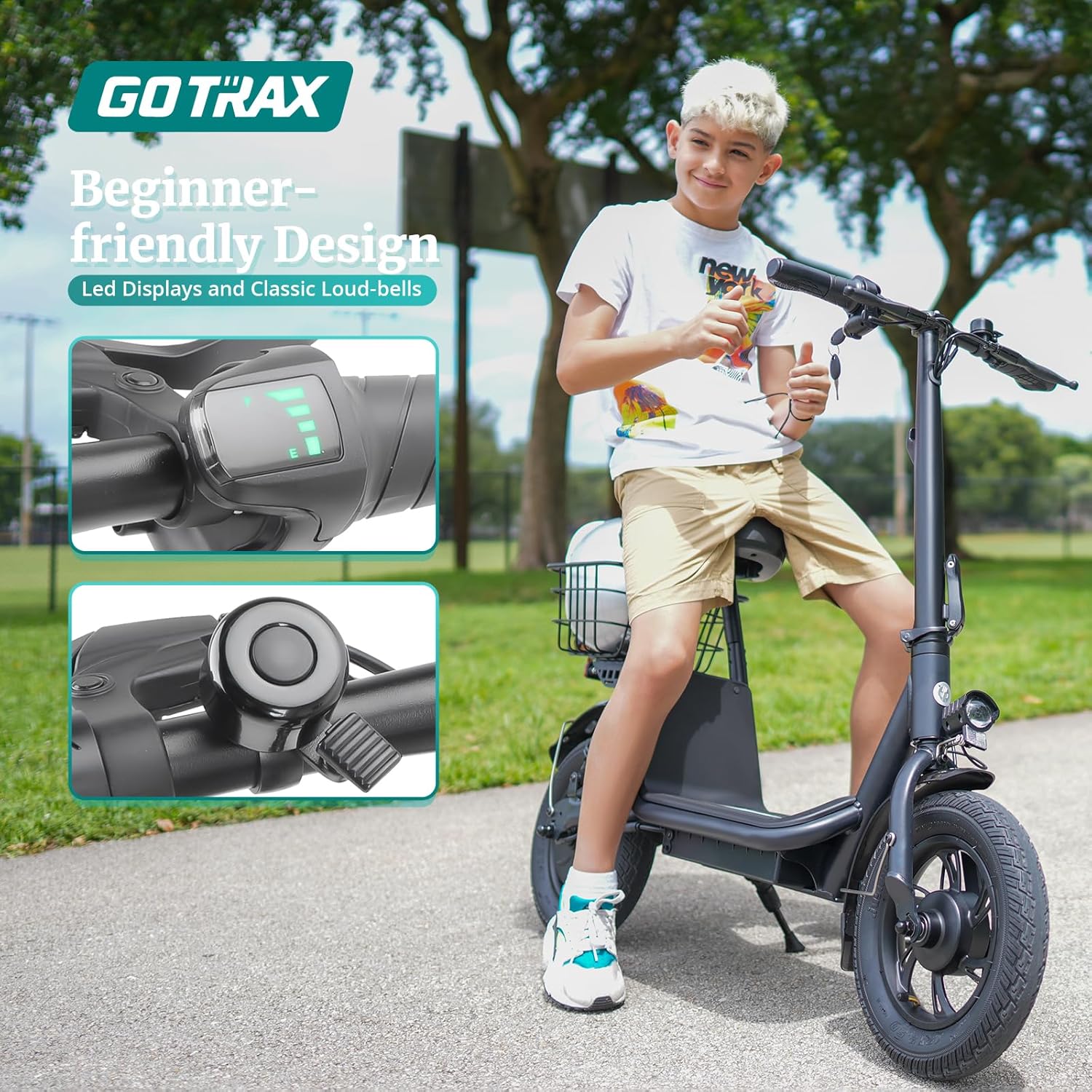 Gotrax A5 Electric Scooter w/Seat for Adults, 12
