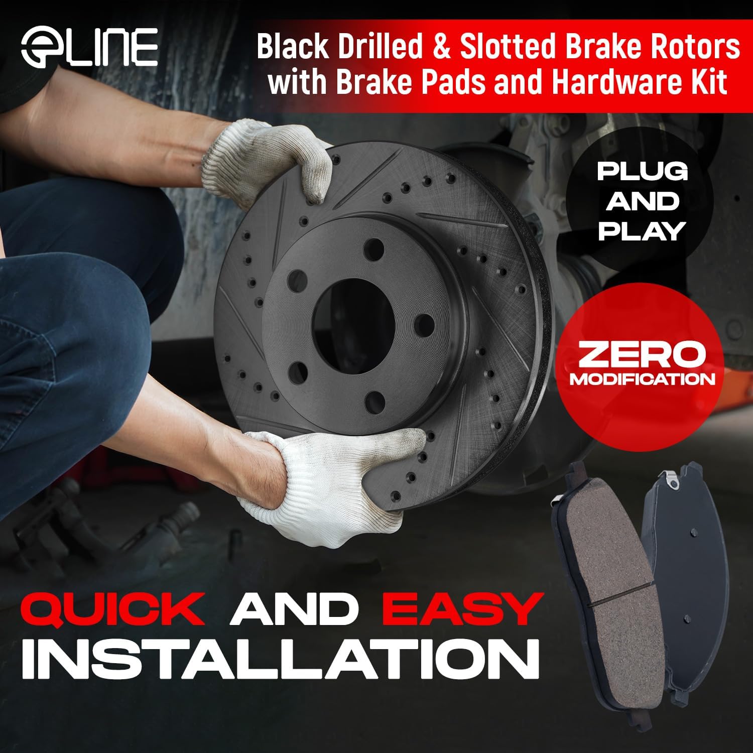 R1 Concepts Rear Brake Kit For 2016-2020 Lexus GS; 2015-2022 Lexus RC F| Drilled Slotted Brake Rotors| Optimum Oep Brake Pads and Rotors Kit|Hardware included