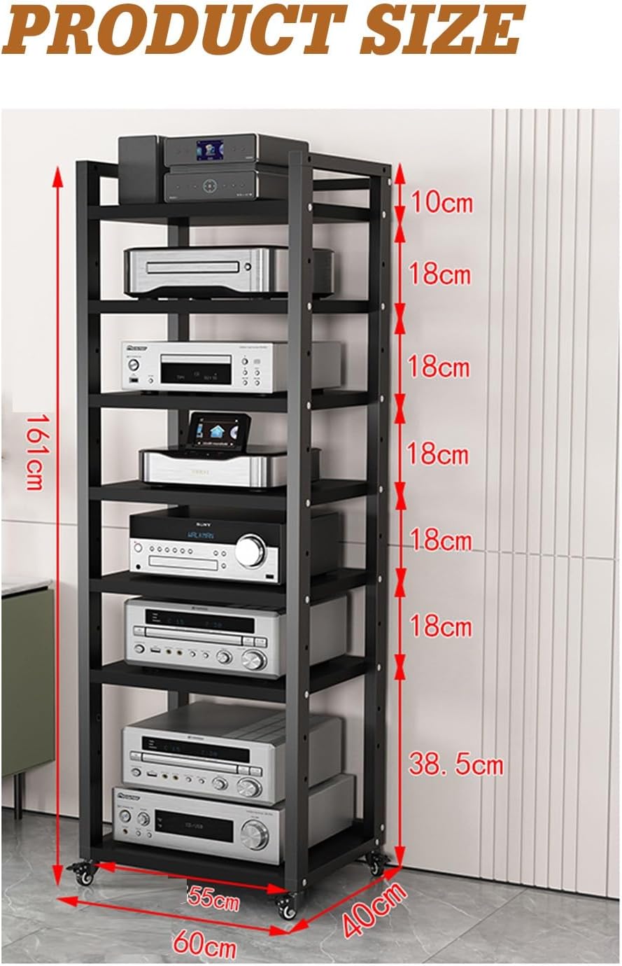 7-Tier AV Media Stand Corner Rack