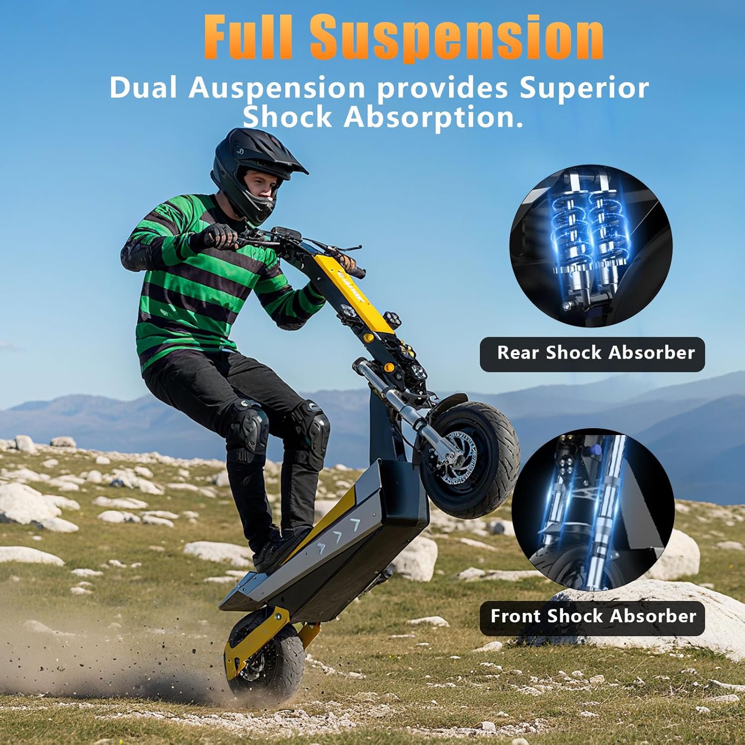 Tomofree 60V Electric Scooter Adults, 6000W Dual Motor Escooter Top Speed 50MPH,35Ah Battery 55 Miles Range, 11