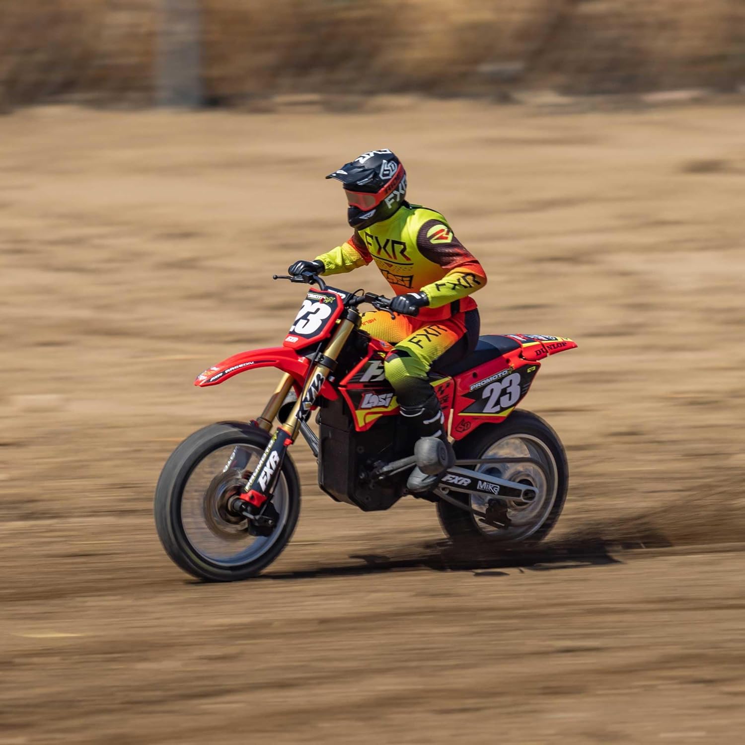 Losi RC Motorcycle Promoto-MX 1/4 Motorcycle Ready-to-Run Battery and Charger Not Included FXR LOS06000T1 Red