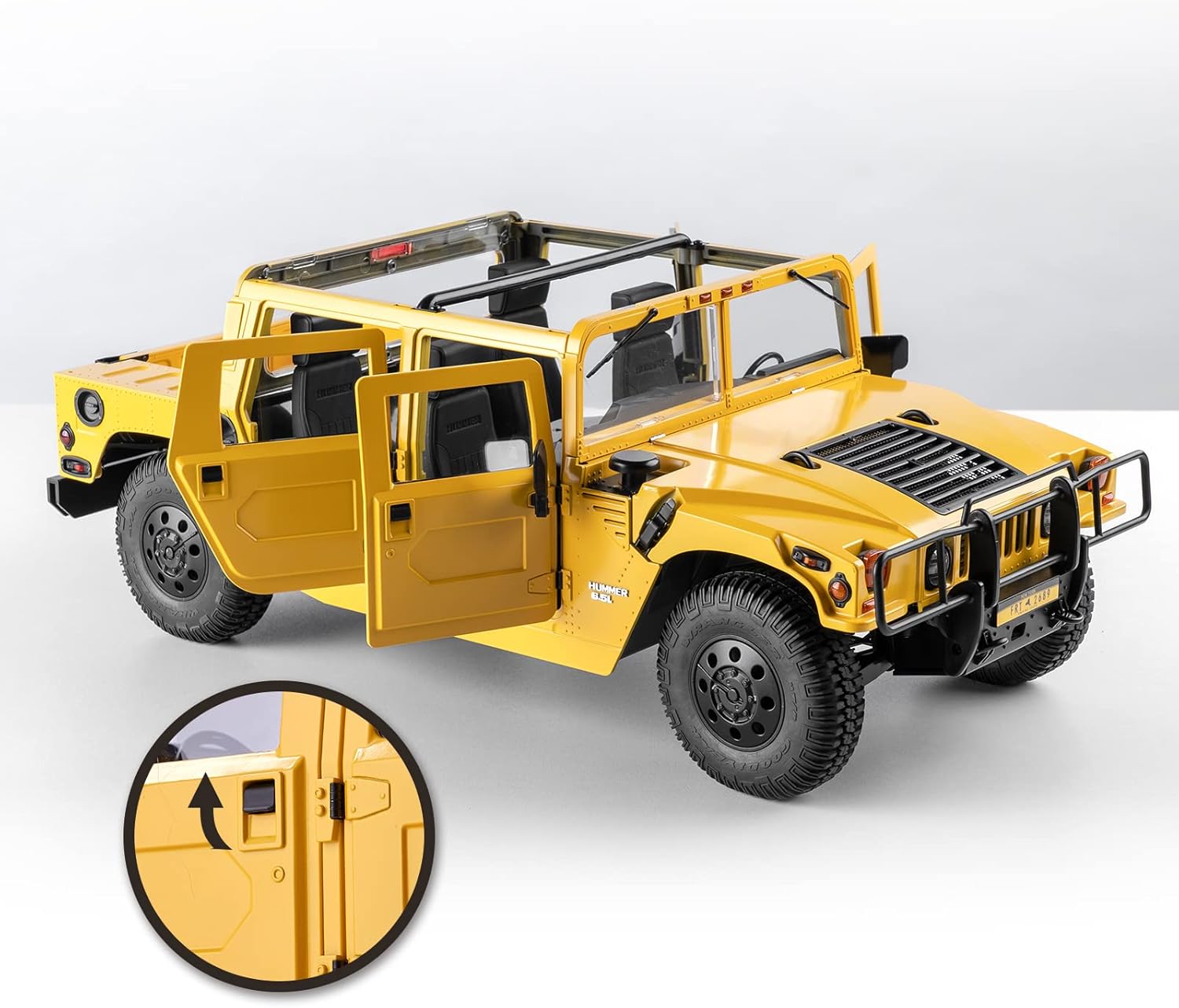 BEEZRC FMS 1/12 RC Crawler HMMWV H1 Alpha Officially Licensed RS 2-4WD Model Car RC Mdel Hobby RC Offroad Crawler Remote Control Car Collection Model with LED Lights for Adults