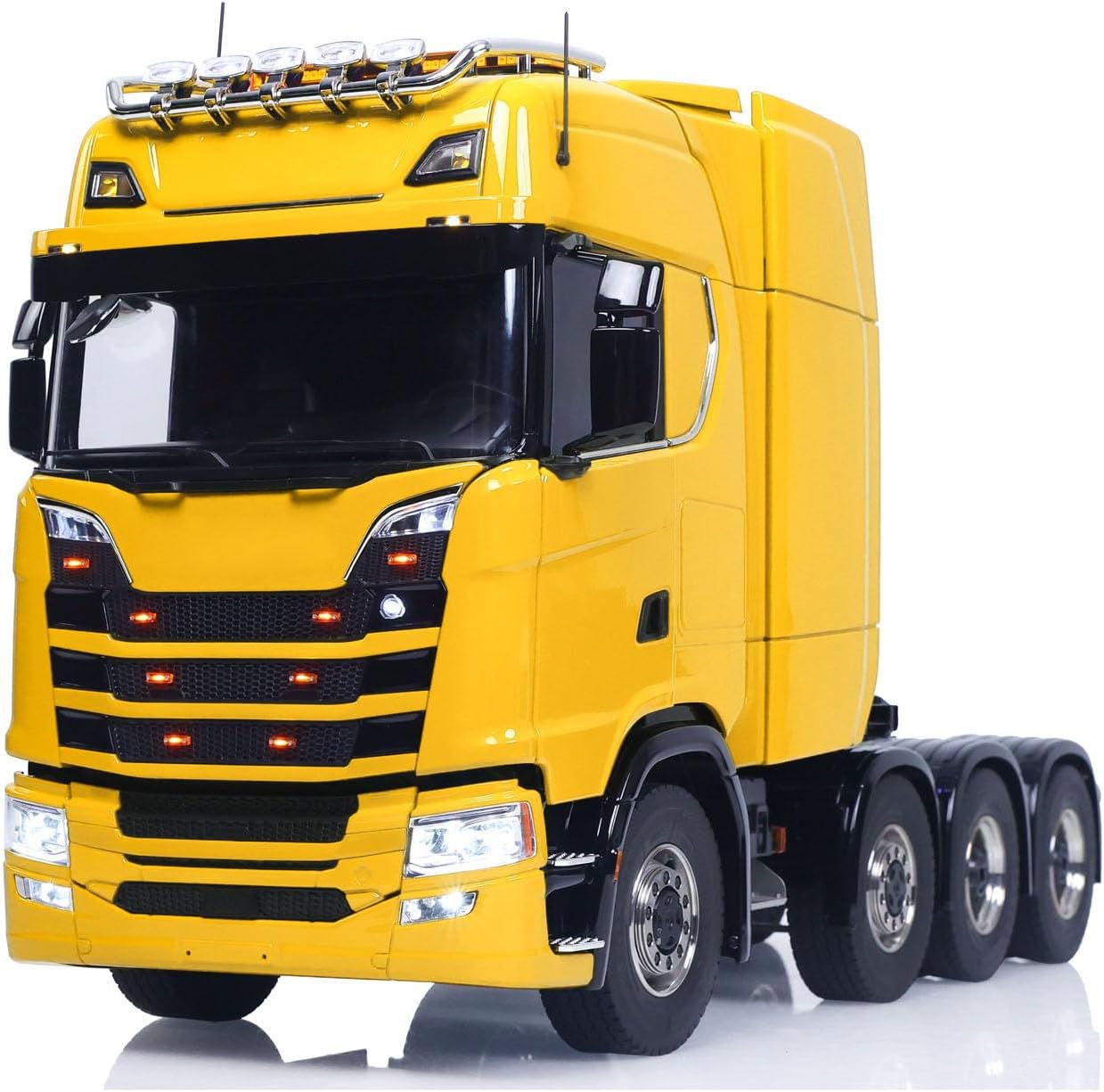 TOUCAN RC HOBBY 8X8 1/14 RC Tractor Truck 770S Metal Transmission with Transfer Case 3Speed Gearbox Light Sound System Painted Model No Charger