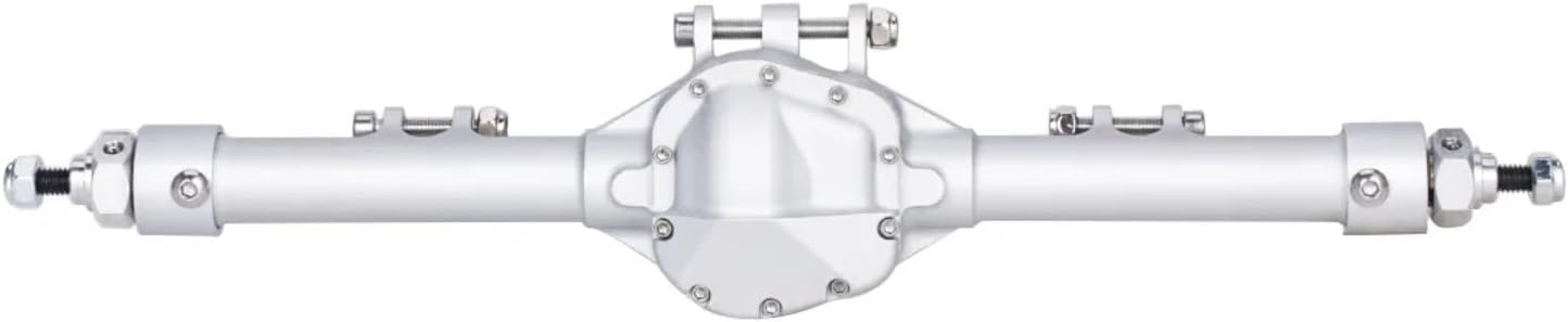 RC Upgrade Accessories for Axial for SCX10 II VS4-10 1/10 CNC Aluminum Axle Alloy Front & Rear Straight Axles RC Crawler Upgrade Parts Replacement Parts(Silver,Rear)