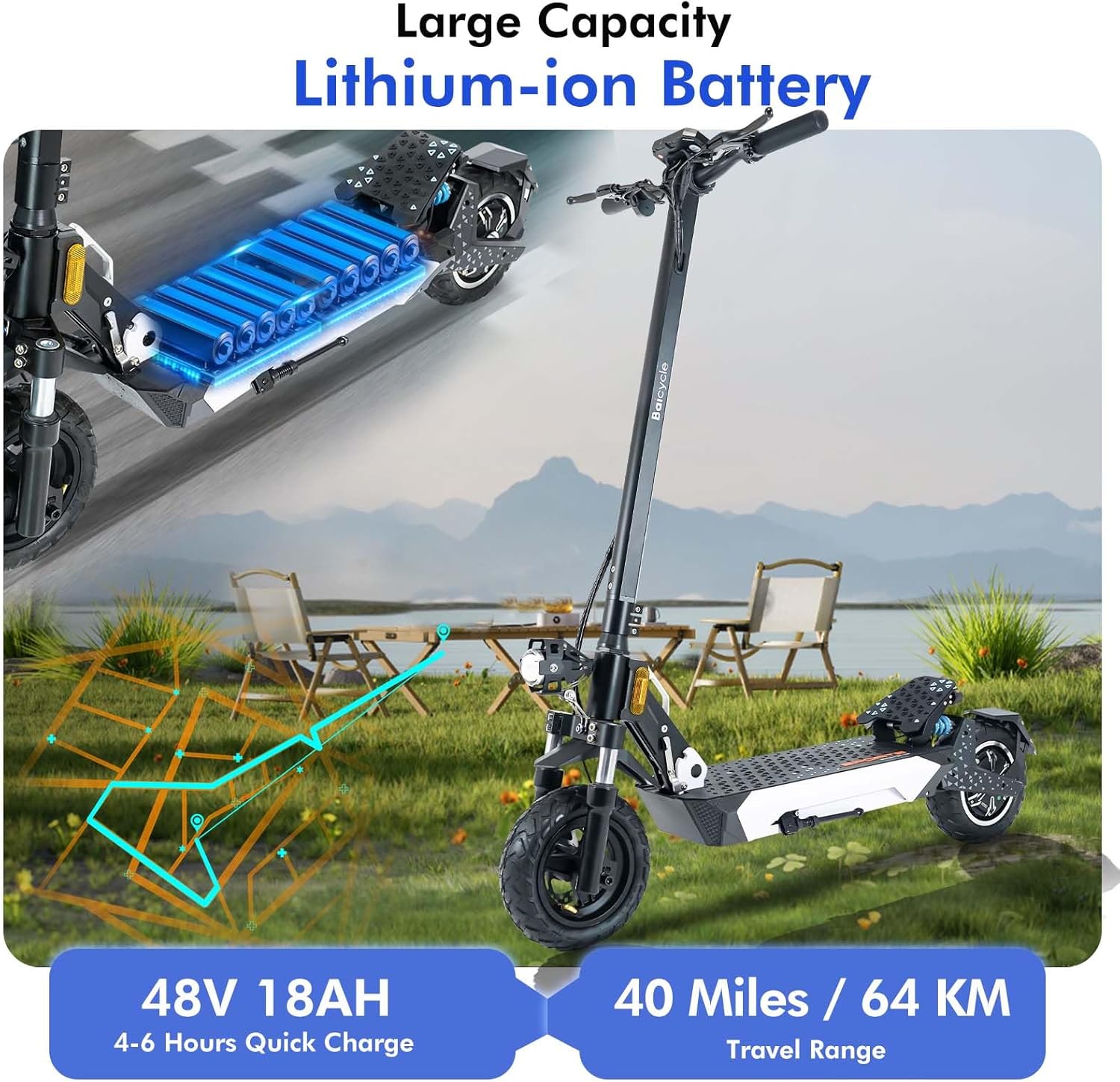 Electric Scooter Adults,1600W Fast Scooter,36 MPH Top Speed & 40 Miles Long Rang,10