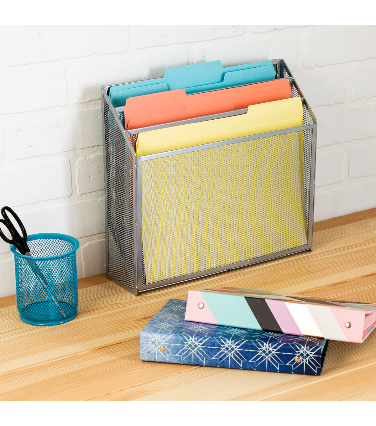 Honey Can Do 12.5 x 11.5 Silver Vertical File Sorter