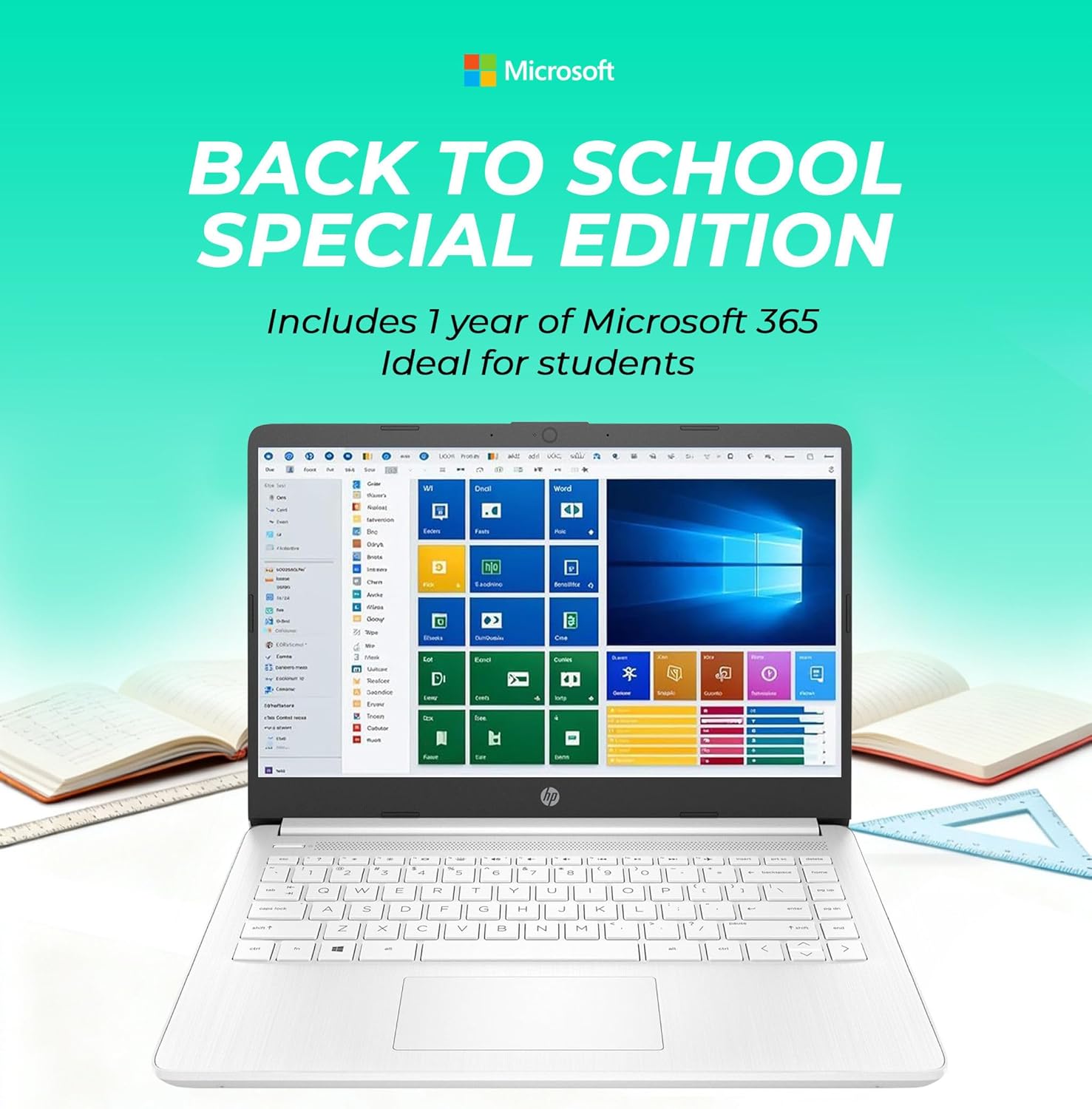 HP Ultrabook Laptop for Students and Business • Office 365 & Copilot AI • Intel 4-Core CPU • 1.1TB Storage (1TB OneDrive and 128GB SSD) • 16GB RAM • Windows 11 w/o Mouse