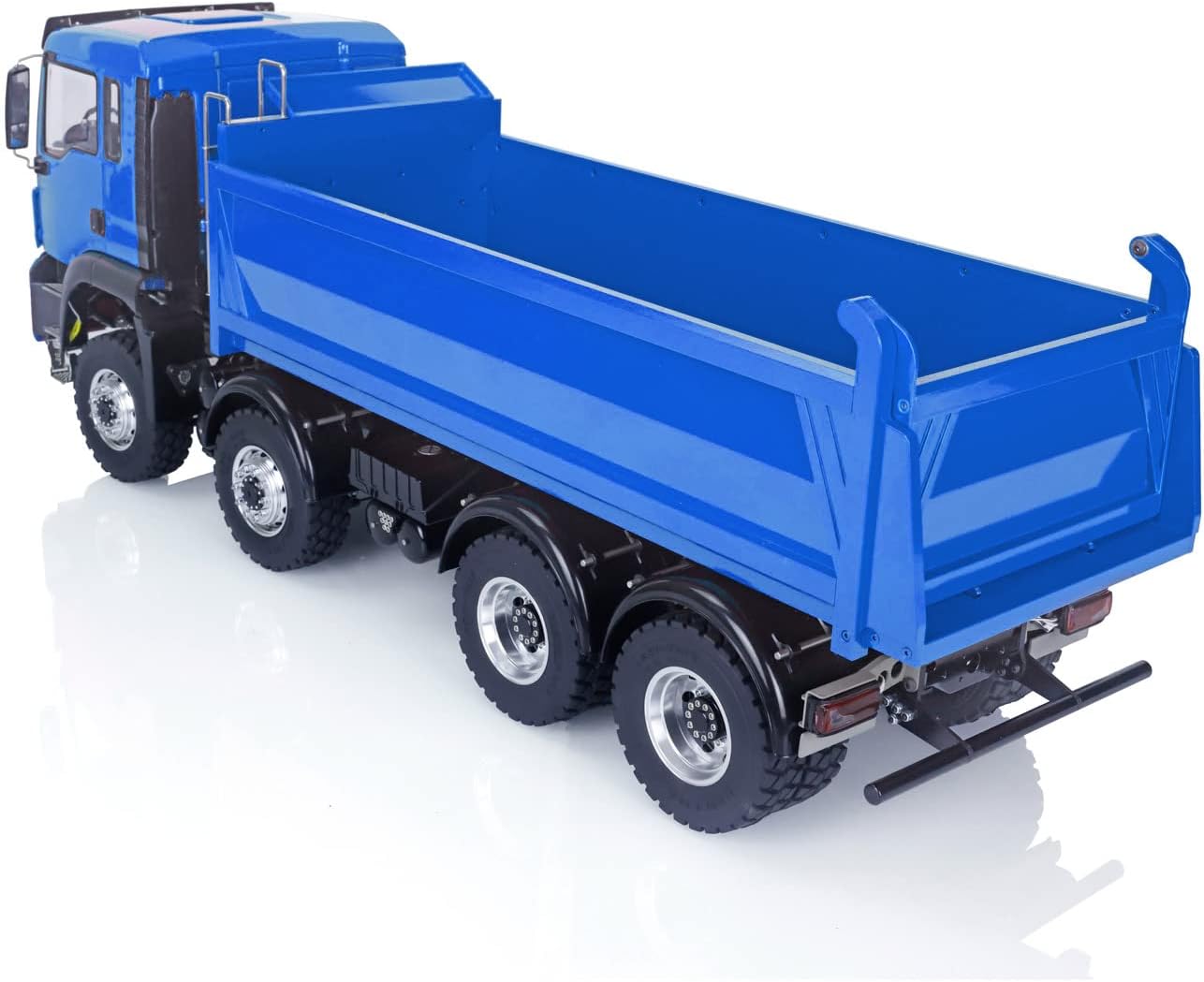 LESU 8x8 1/14 RC Hydraulic Lifting Dumper Truck Model Radio Control Painted Car Lock Differential 2-Speed High Torque Transmission LED Light Sound System