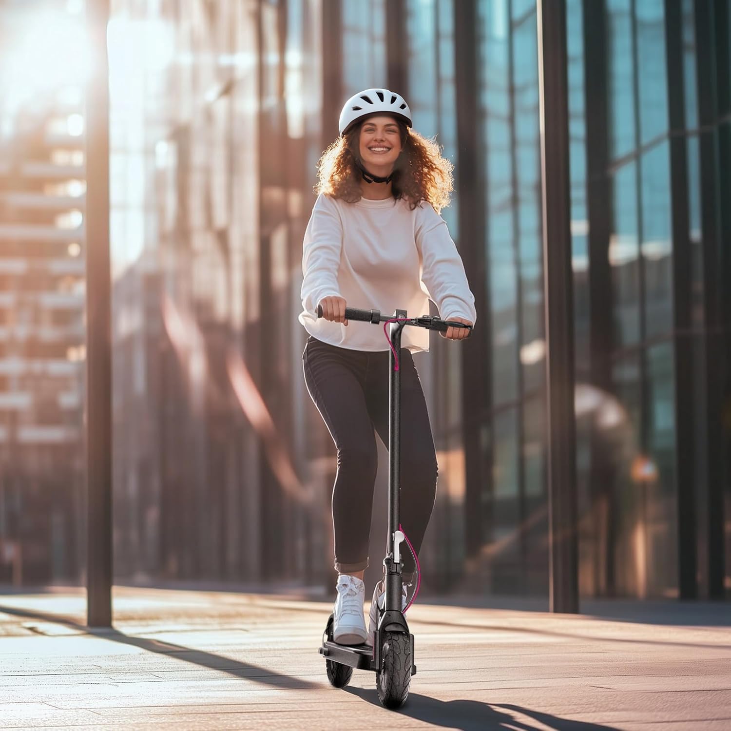 Windone Electric Scooter for Adults, 430W Peak Motor, 19MPH & 17-Mile Range, Foldable Commuter Scooter with 10