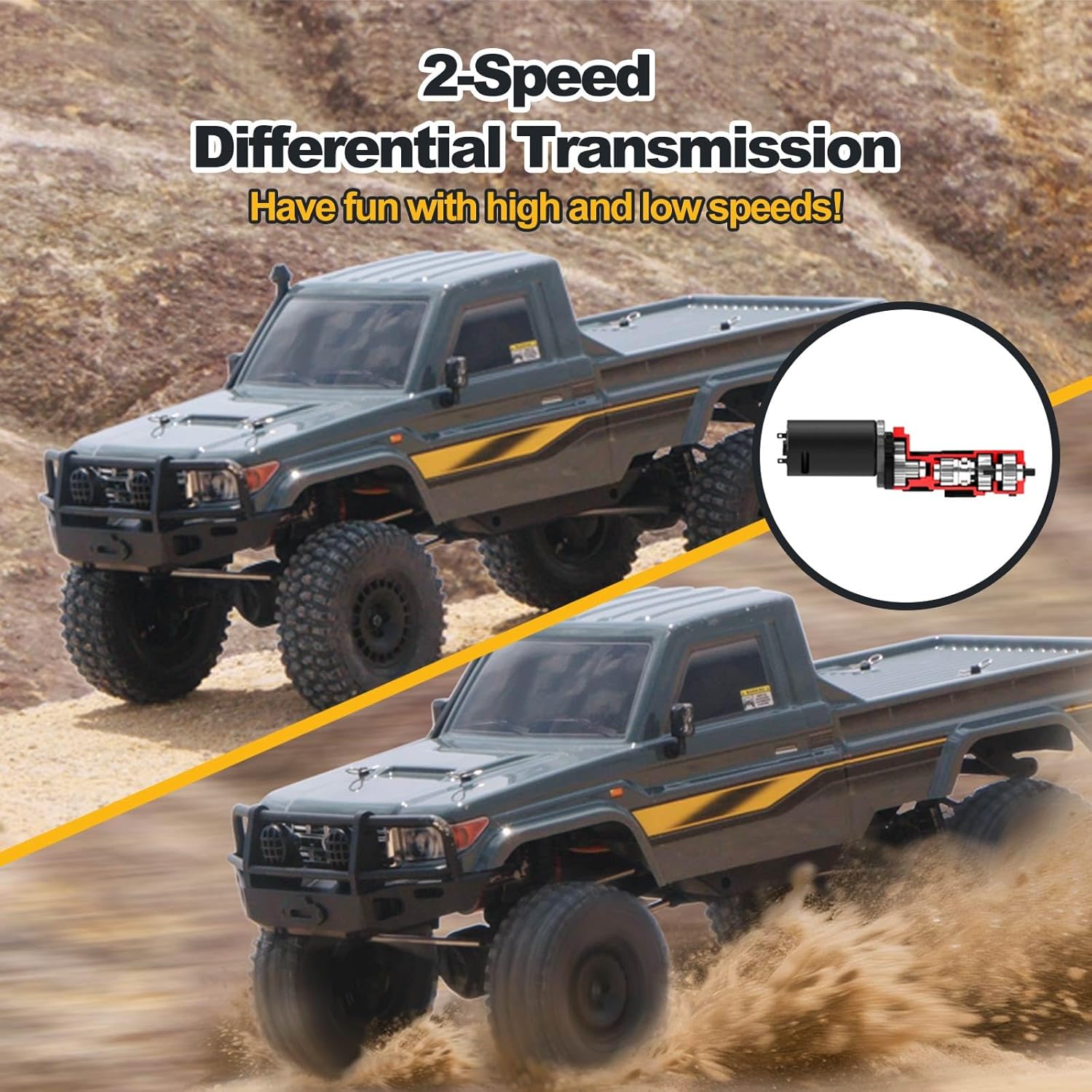 YKHOBBY 1/10 RC Crawler YK41011 4X4 Rock Crawler RTR (Comes with Everything Needed to Run)-Yellow