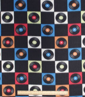 Record Toss Blizzard Fleece Fabric